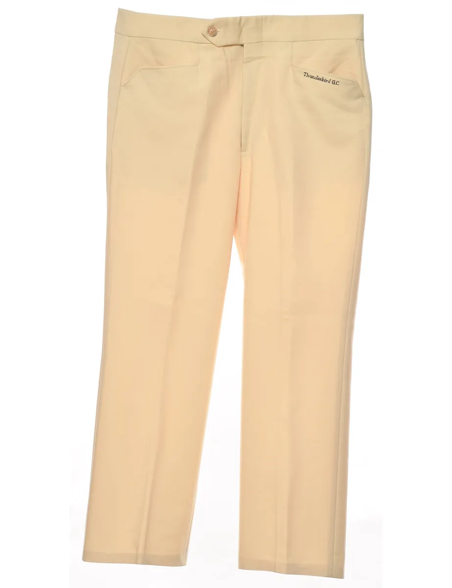 1970s Beige Classic Suit Trousers - W32 L27
