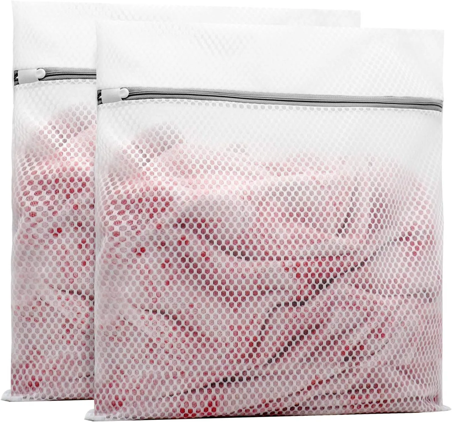2Pcs Durable Honeycomb Mesh Laundry Bags for Delicates 24 x 24 Inches (2, XX-Large)