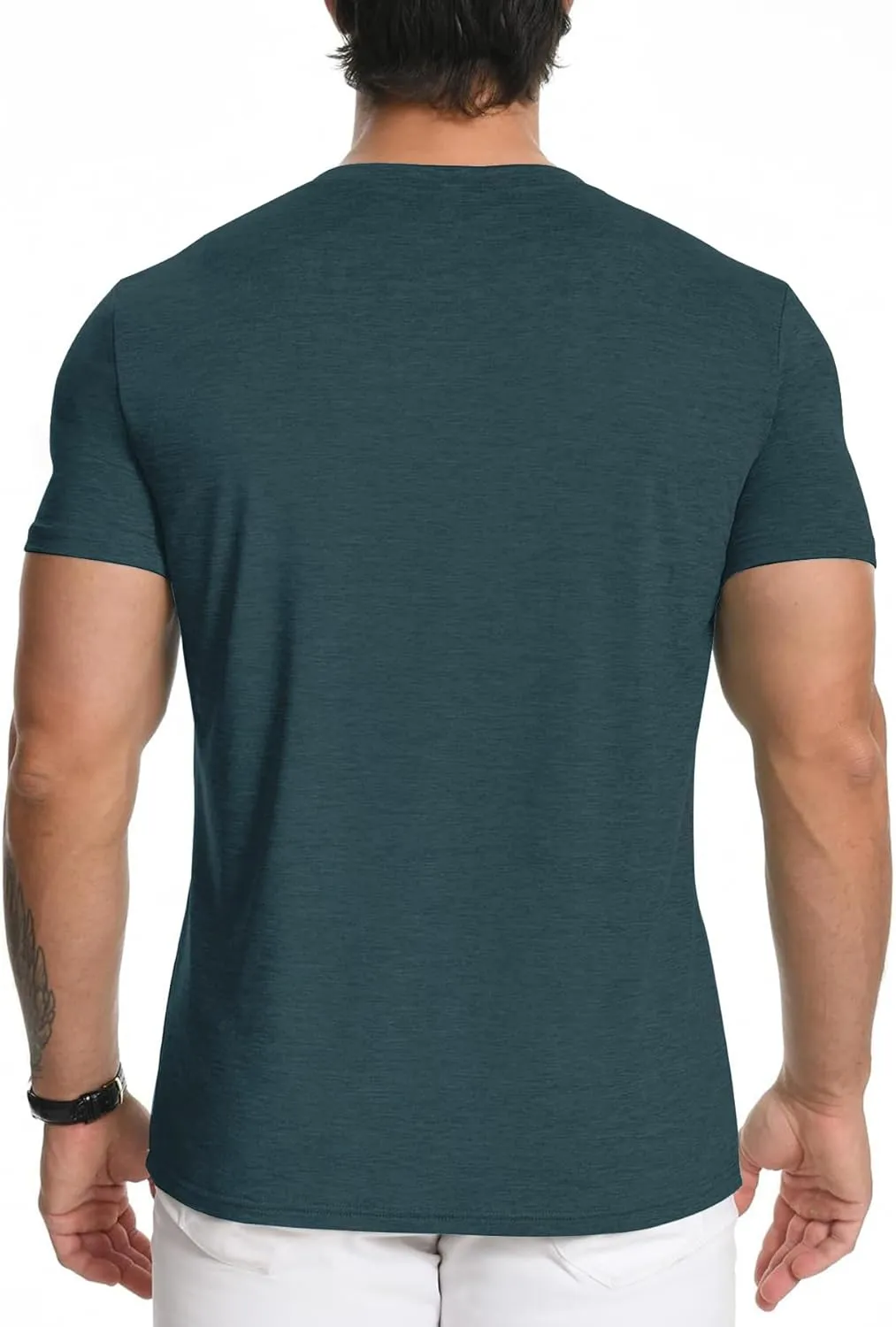 3/5 Pack Mens T Shirt Short Sleeve V-Neck Soft Fitted Tees S - 5XL Fresh Classic Tshirts