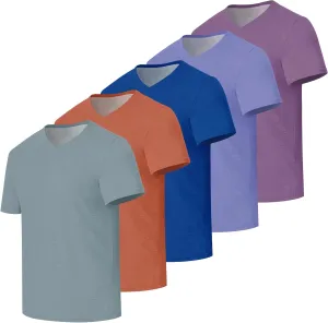 3/5 Pack Mens T Shirt Short Sleeve V-Neck Soft Fitted Tees S - 5XL Fresh Classic Tshirts