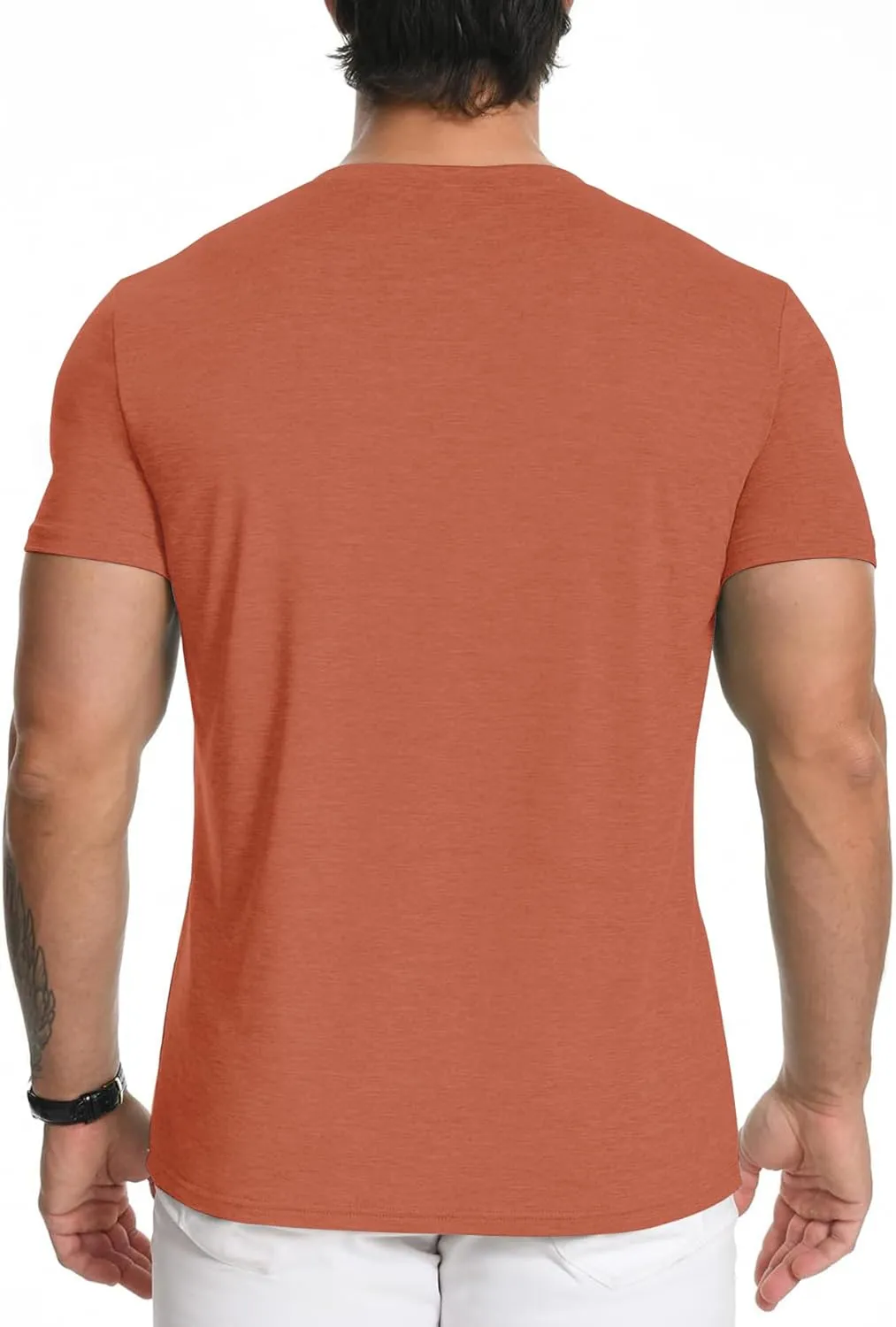 3/5 Pack Mens T Shirt Short Sleeve V-Neck Soft Fitted Tees S - 5XL Fresh Classic Tshirts