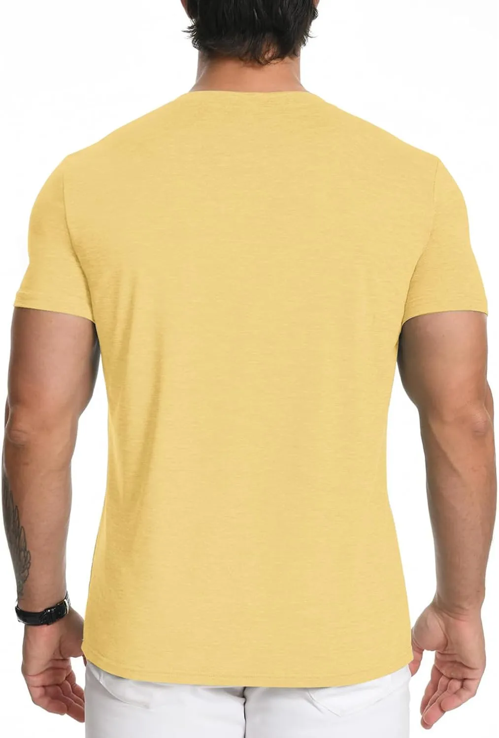 3/5 Pack Mens T Shirt Short Sleeve V-Neck Soft Fitted Tees S - 5XL Fresh Classic Tshirts
