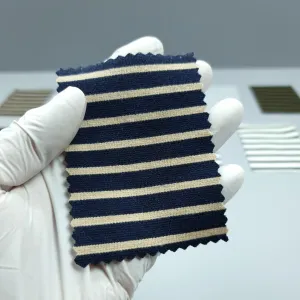 8mm Ponte Roma Stripe Polyester Acrylic Spandex Knit Fabric - FAB1405