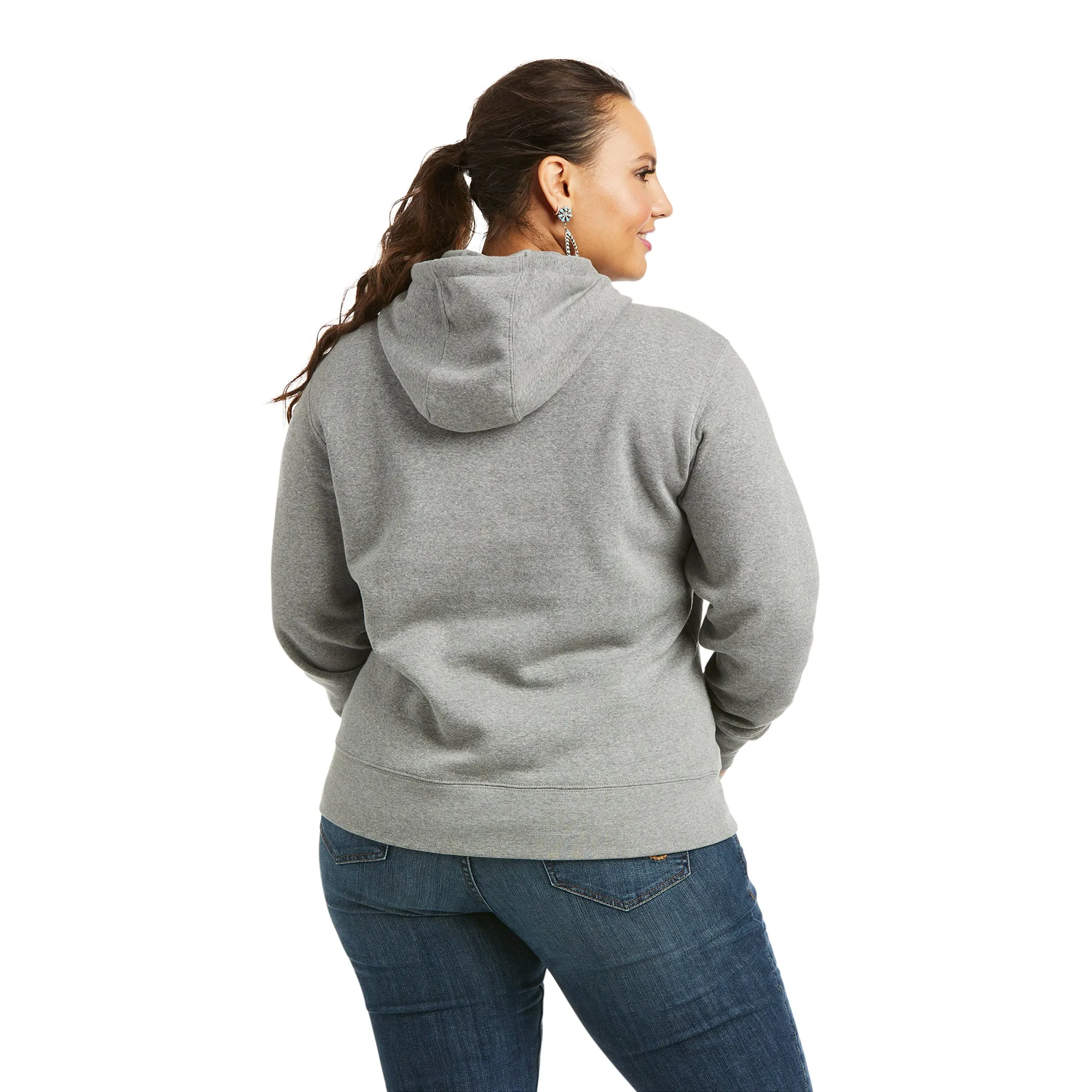 Ariat® Women's R.E.A.L.™ Heather Grey Graphic Logo Hoodie 10037579