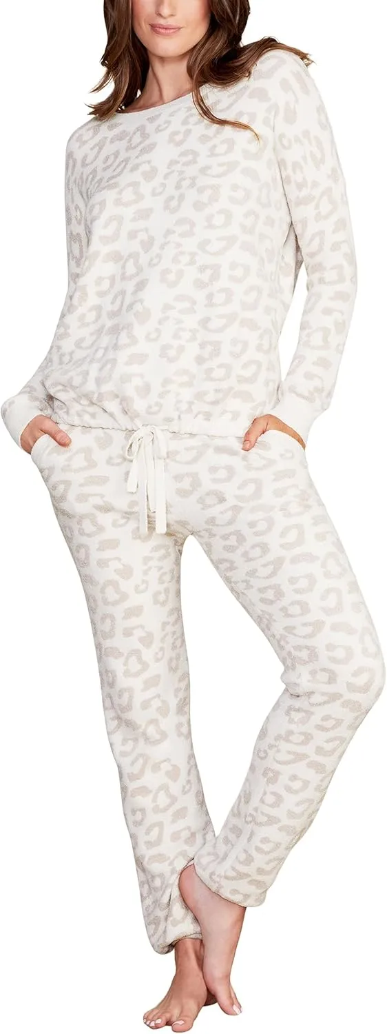 Barefoot Dreams CozyChic Ultra Lite Barefoot in The Wild Track Pants for Women, Luxury Loungewear, Gym Track Bottoms