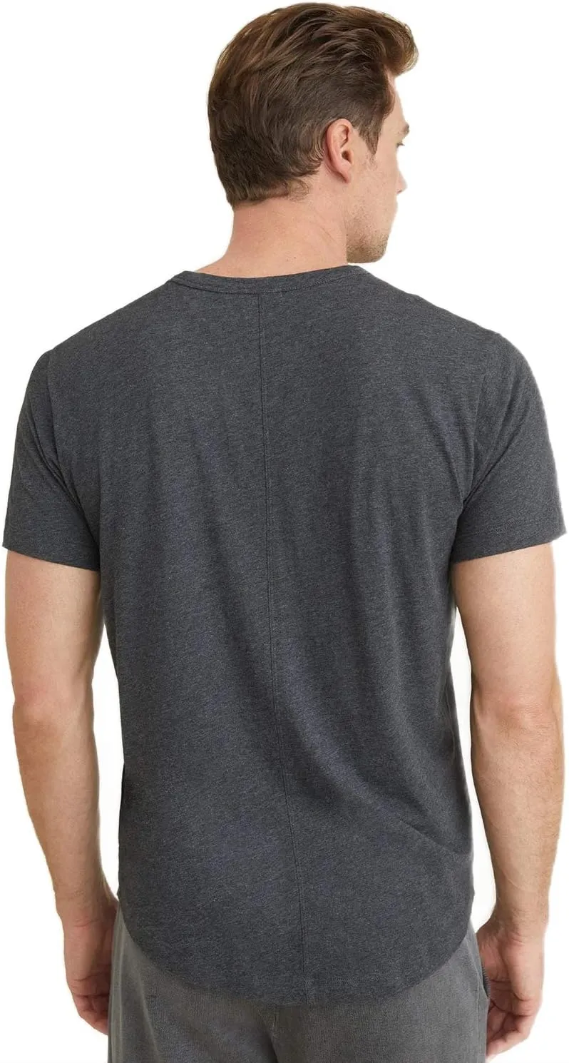 Barefoot Dreams Malibu Collection Mens Short Sleeve Cotton Modal Crew-Sleeve Crew T-Shirt, Lightweight Tee