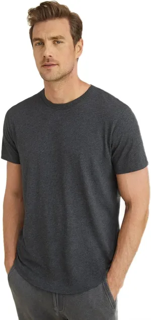 Barefoot Dreams Malibu Collection Mens Short Sleeve Cotton Modal Crew-Sleeve Crew T-Shirt, Lightweight Tee