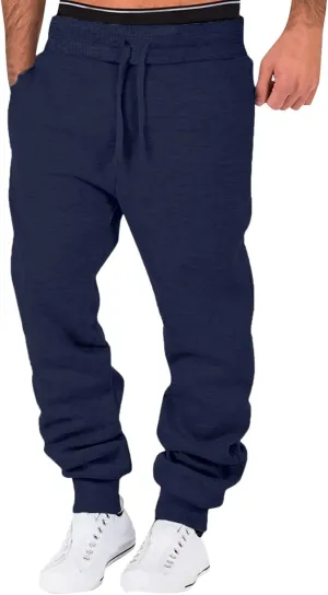 Big and Tall Sweatpants for Men Bottoms Slim Fit Sports Trousers with Zip Pockets Mens Cargo Sweatpants Heavyweight