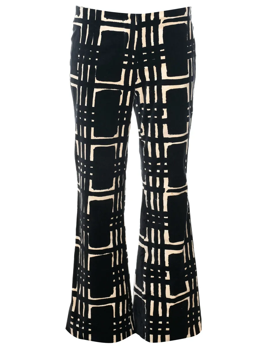 Black Velvet Y2K Trousers - W30 L29