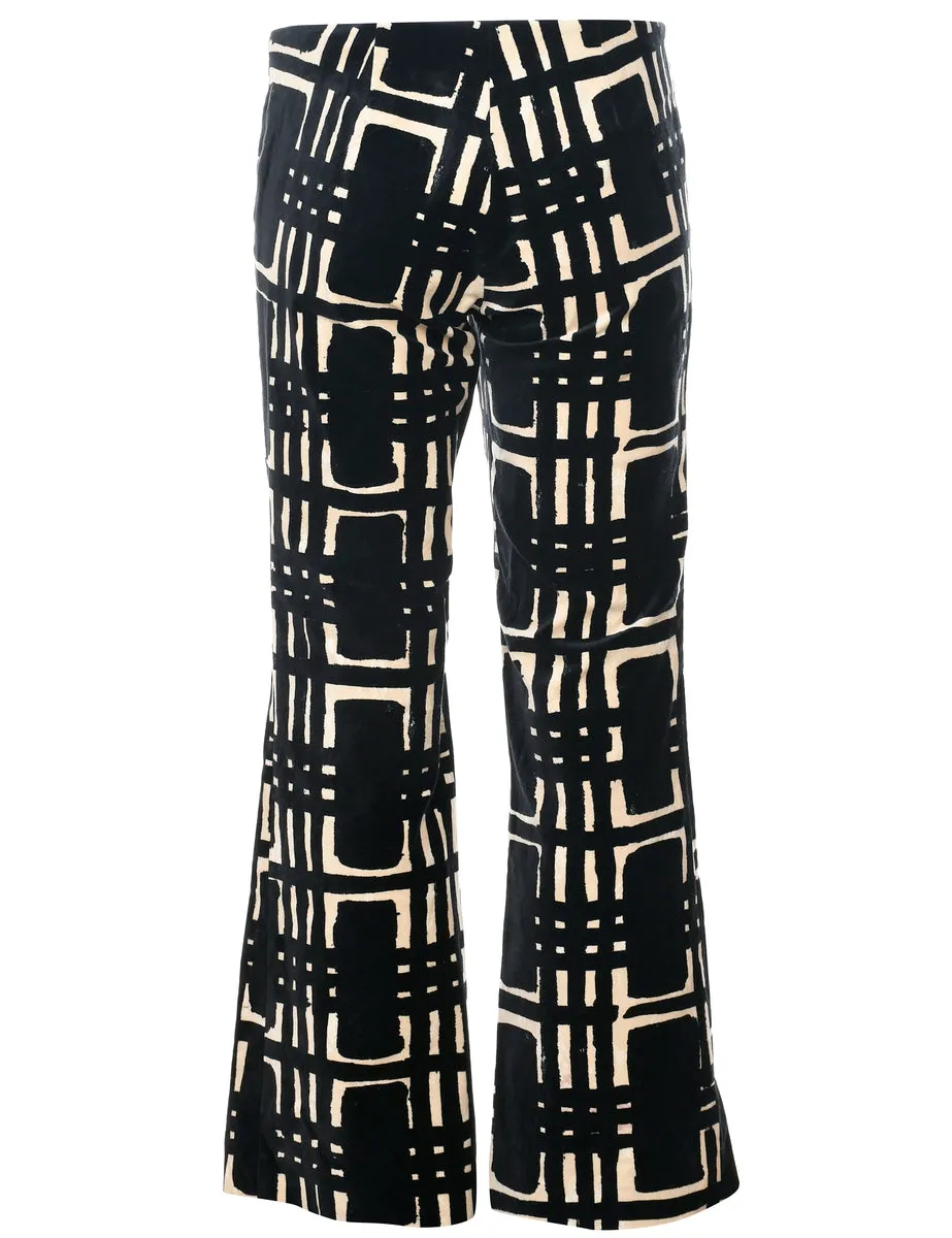 Black Velvet Y2K Trousers - W30 L29