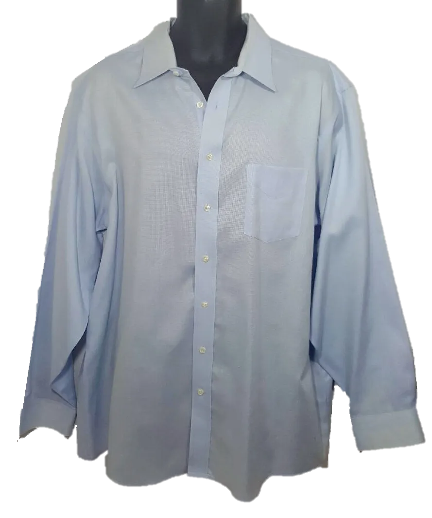 Blue Button-Down Dress Shirt