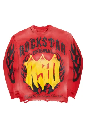 Boaz Red/Yellow Graphic Crewneck