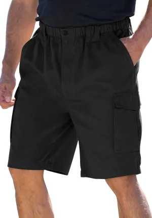 Boulder Creek by Kingsize Men's Big & Tall Renegade 9" Full Elastic Waist Cargo Shorts