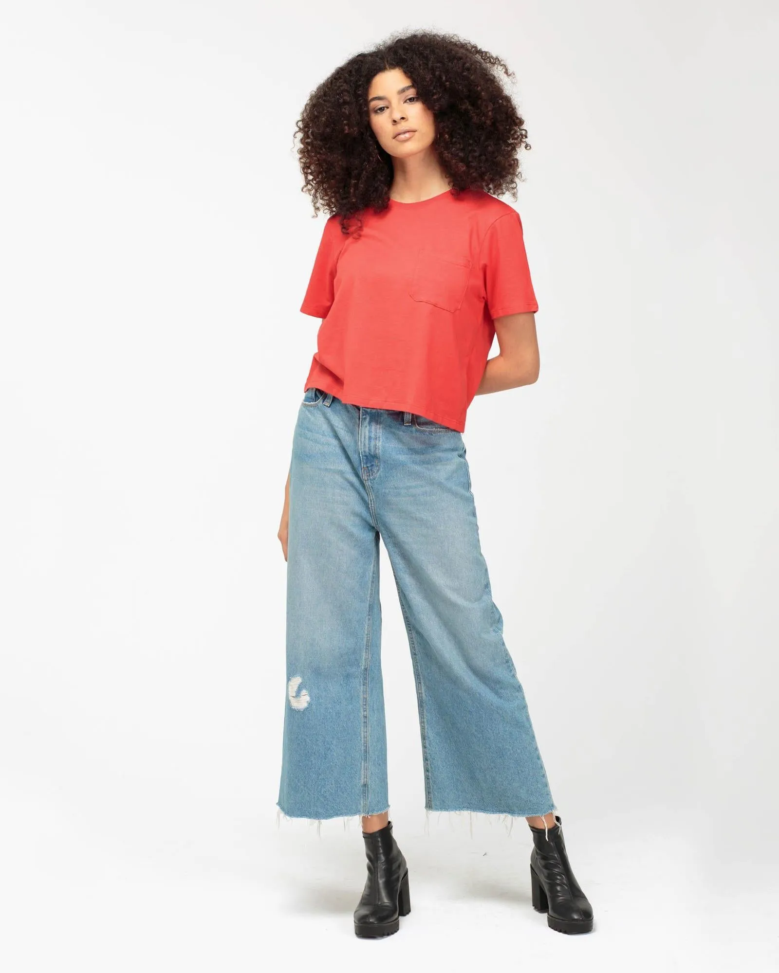 Boxy Crop Tee (Red)