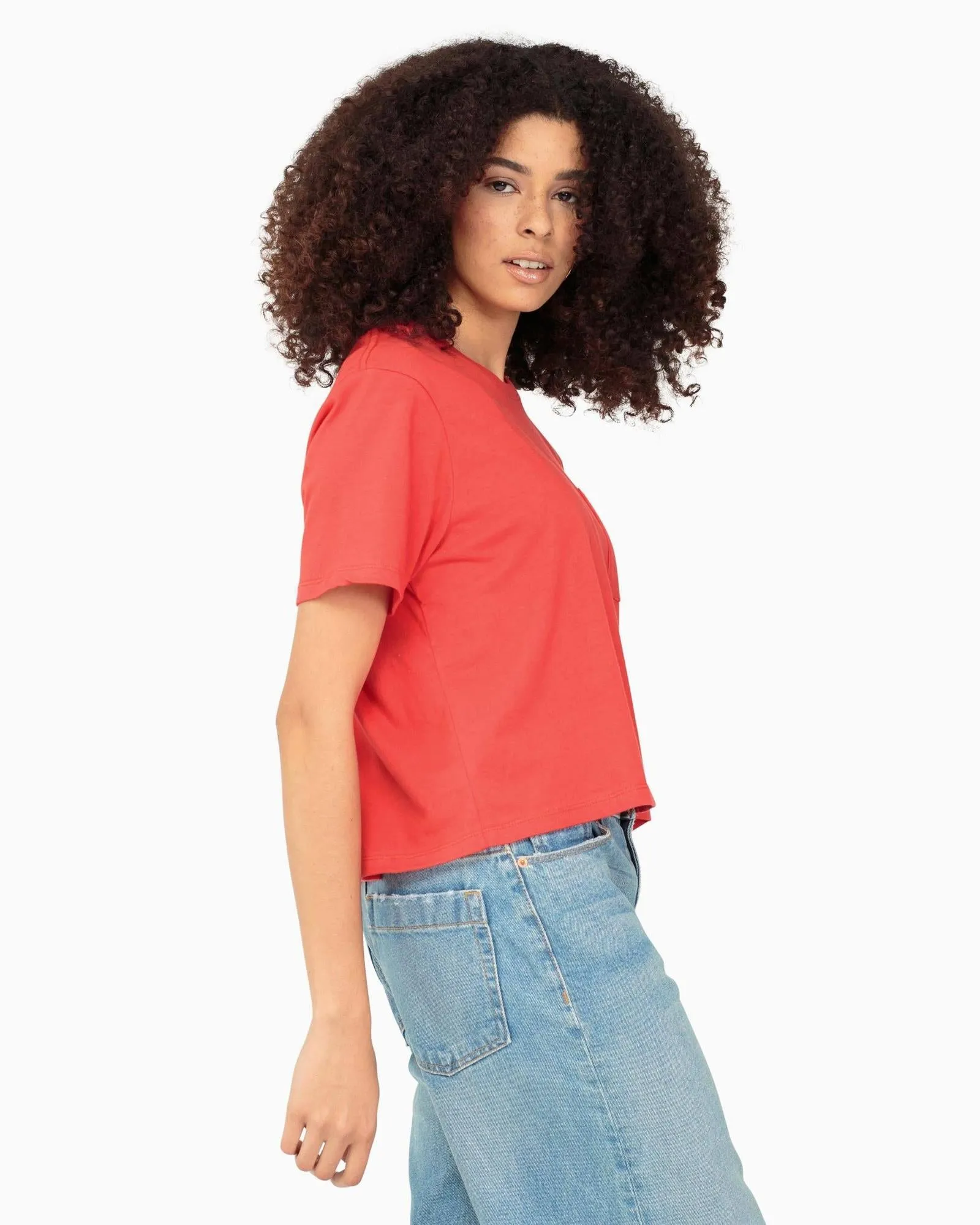Boxy Crop Tee (Red)
