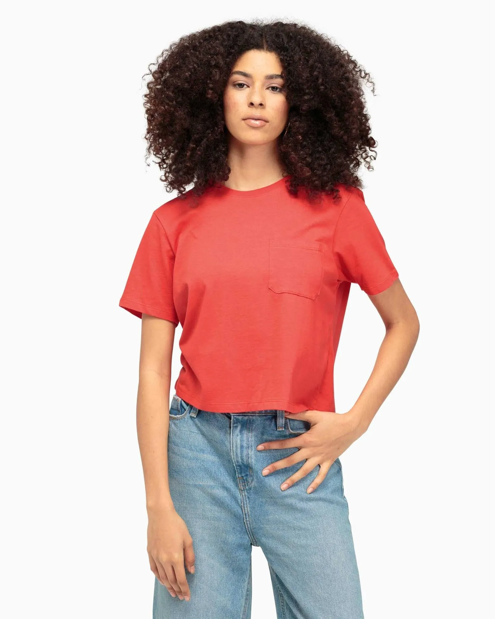 Boxy Crop Tee (Red)