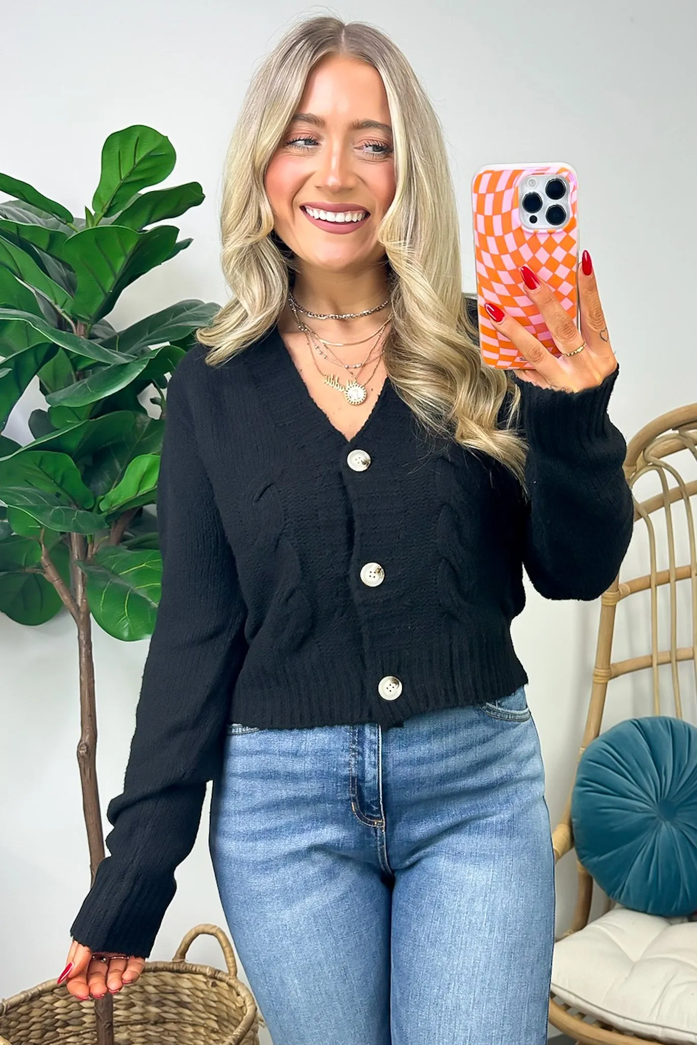 Caliah Button Up Knit Sweater - FINAL SALE
