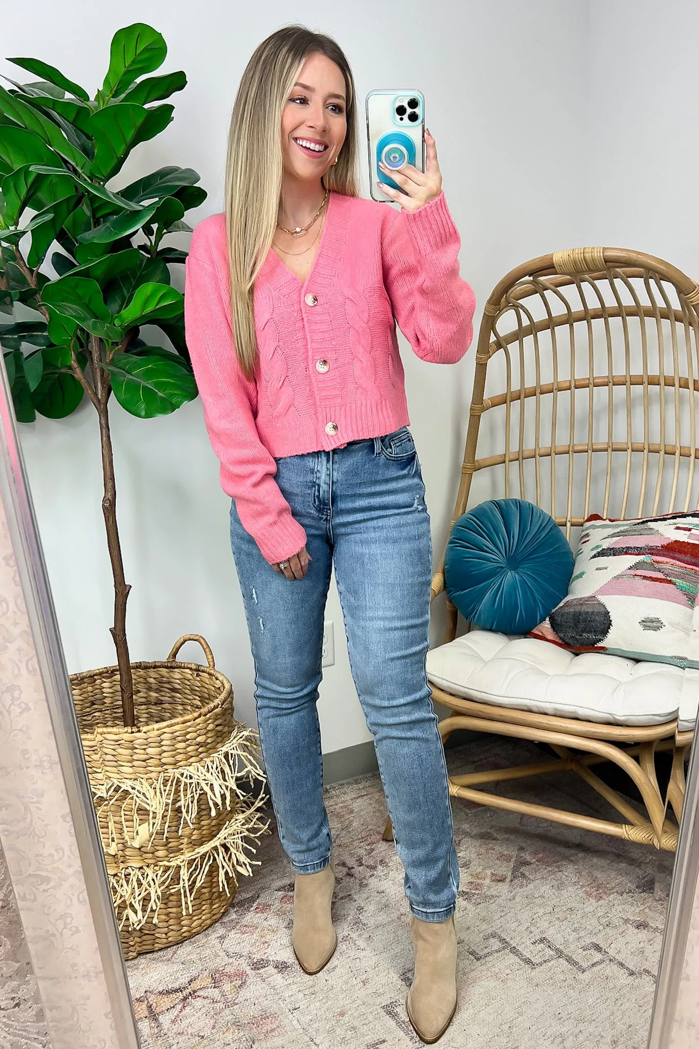 Caliah Button Up Knit Sweater - FINAL SALE
