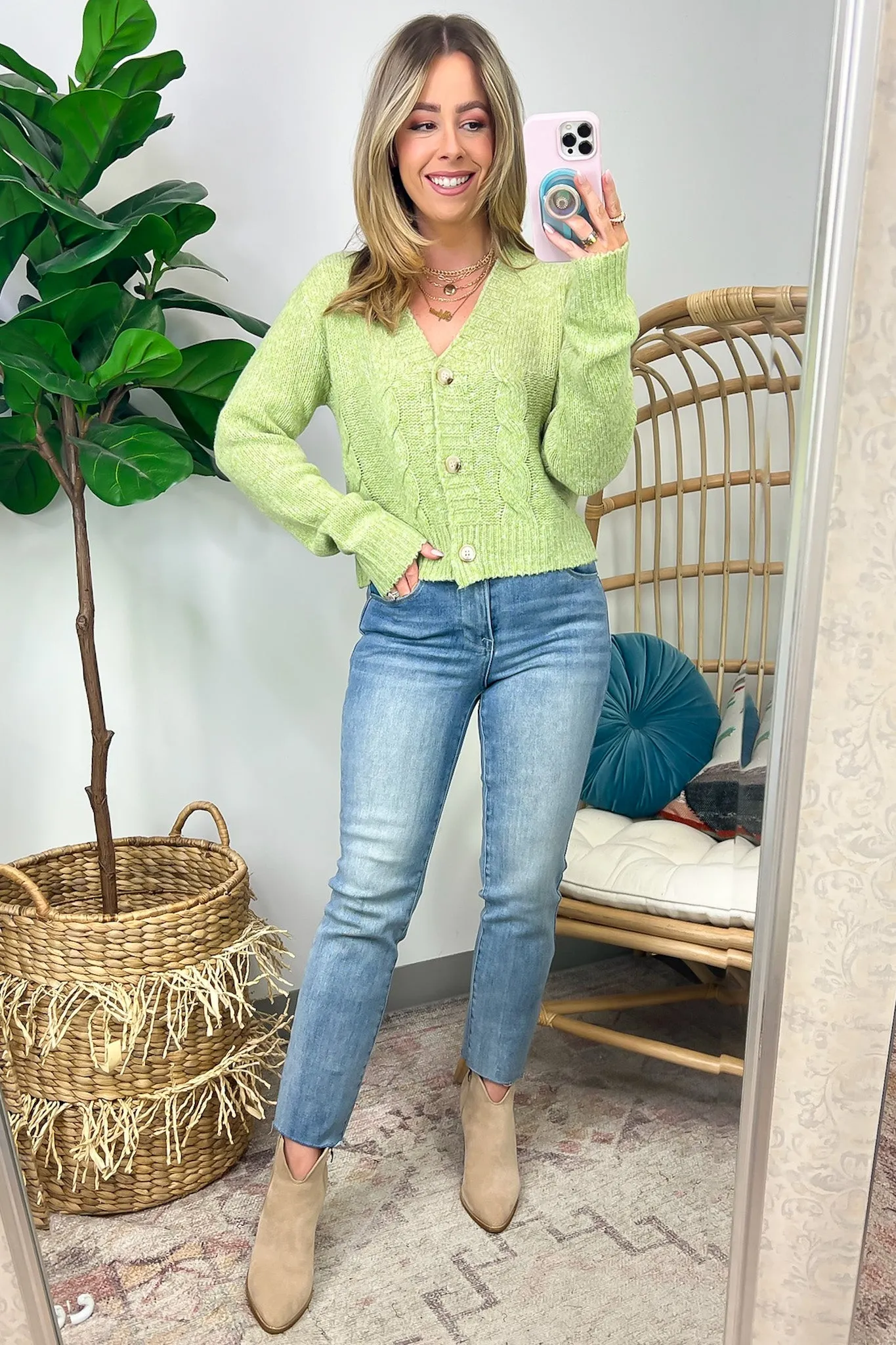 Caliah Button Up Knit Sweater - FINAL SALE