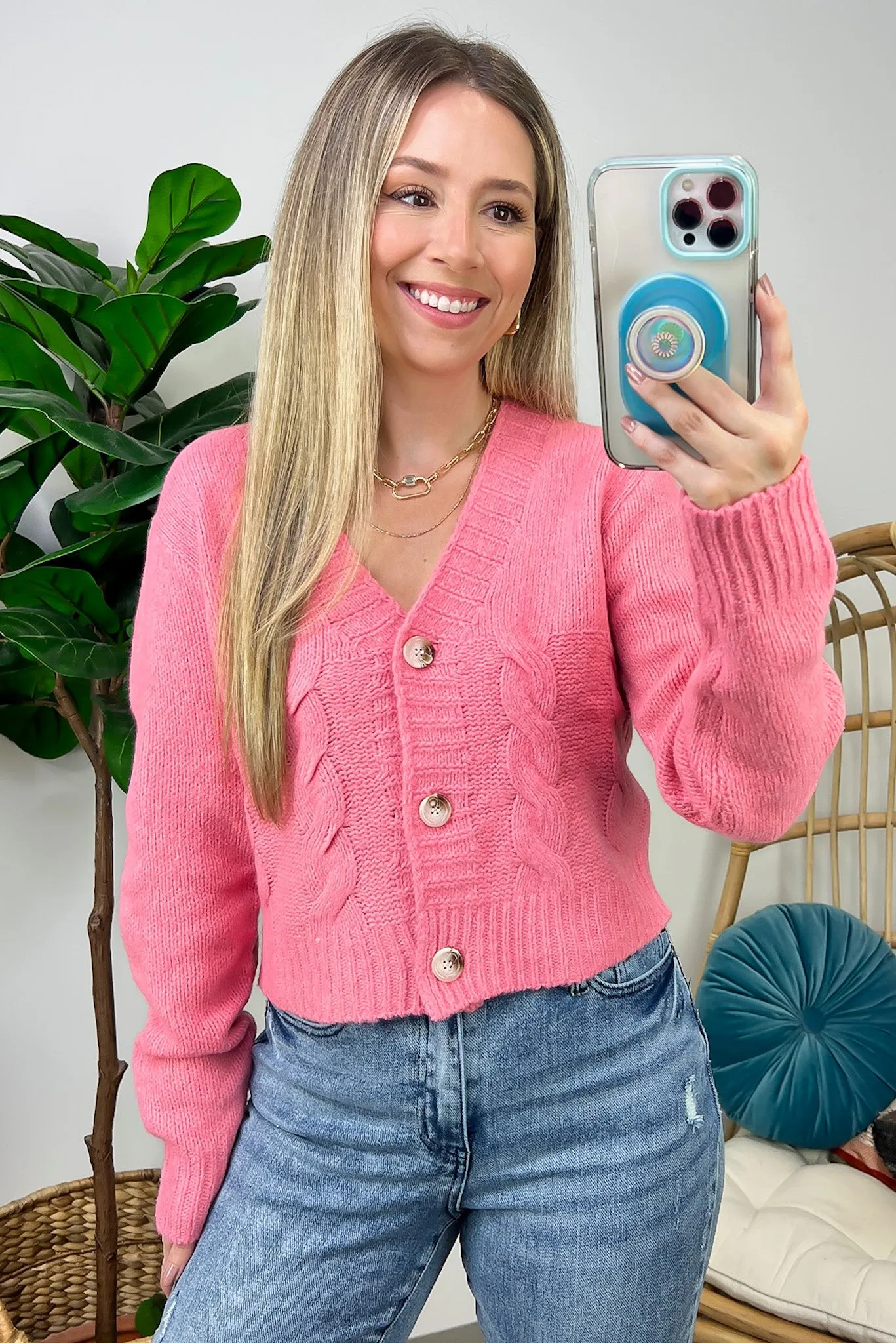 Caliah Button Up Knit Sweater - FINAL SALE