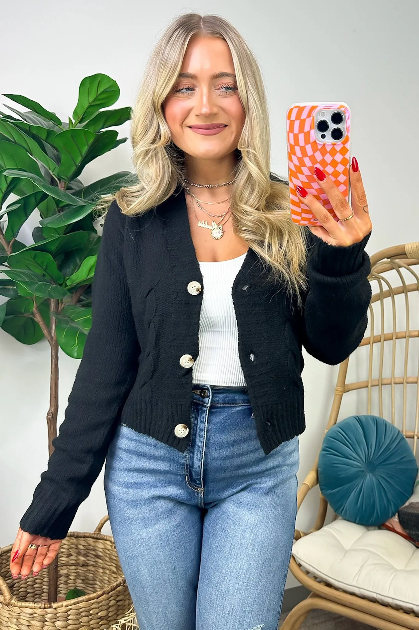 Caliah Button Up Knit Sweater - FINAL SALE