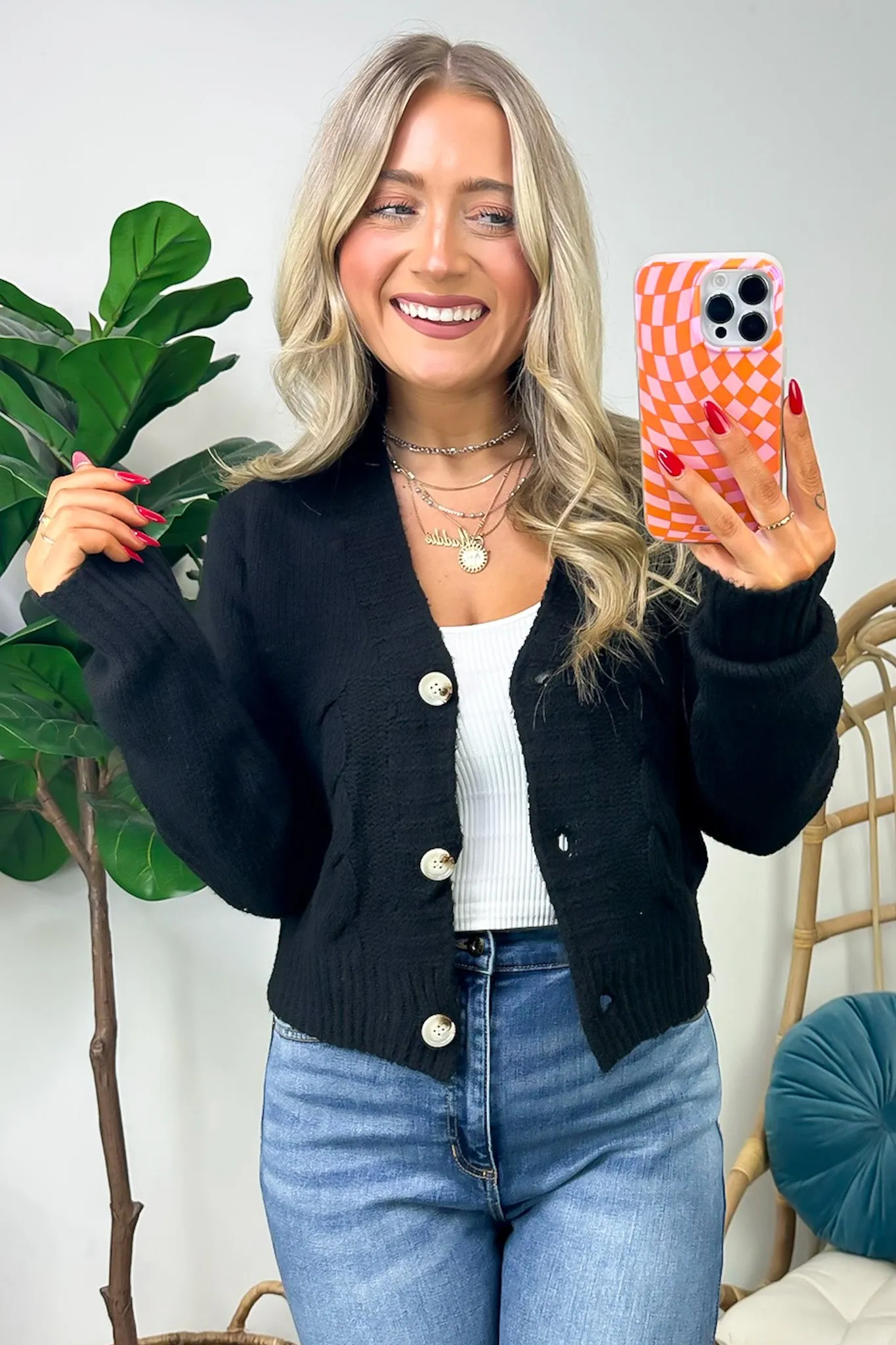 Caliah Button Up Knit Sweater - FINAL SALE