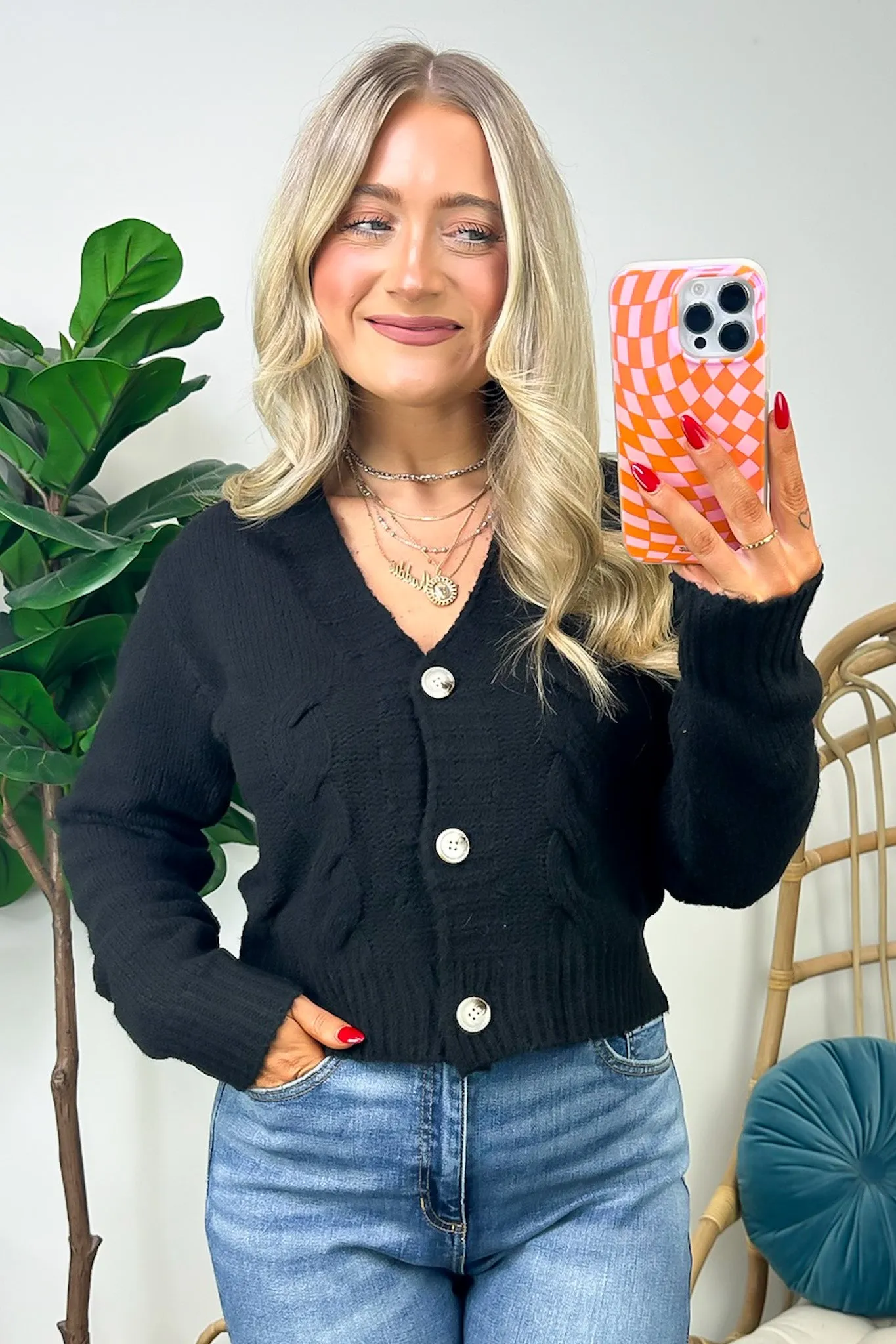 Caliah Button Up Knit Sweater - FINAL SALE