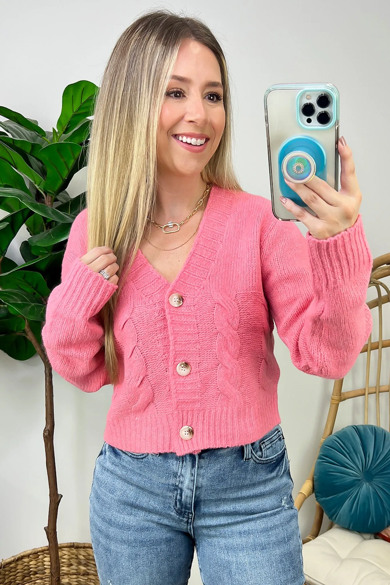 Caliah Button Up Knit Sweater - FINAL SALE