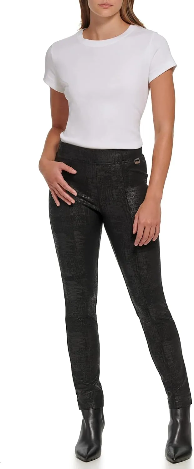 Calvin Klein Women's Comfortable Ponte Fitted Pants