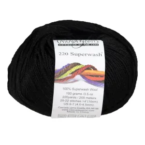 Cascade Yarns 220 Superwash Yarn - 0815 Black