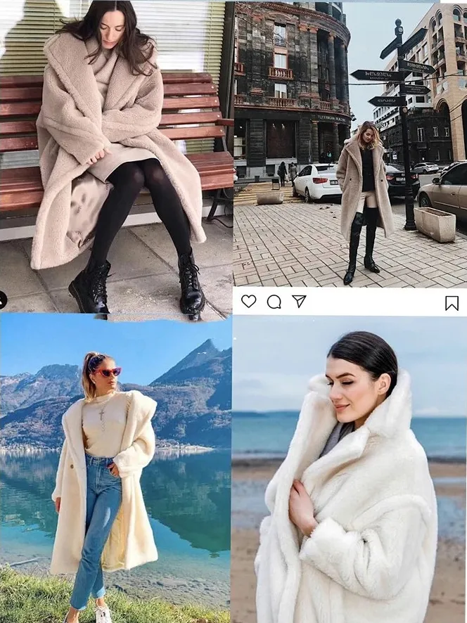Cashmere and Silk Teddy Coats