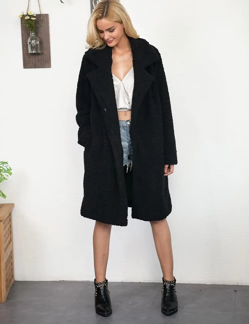 Cashmere and Silk Teddy Coats