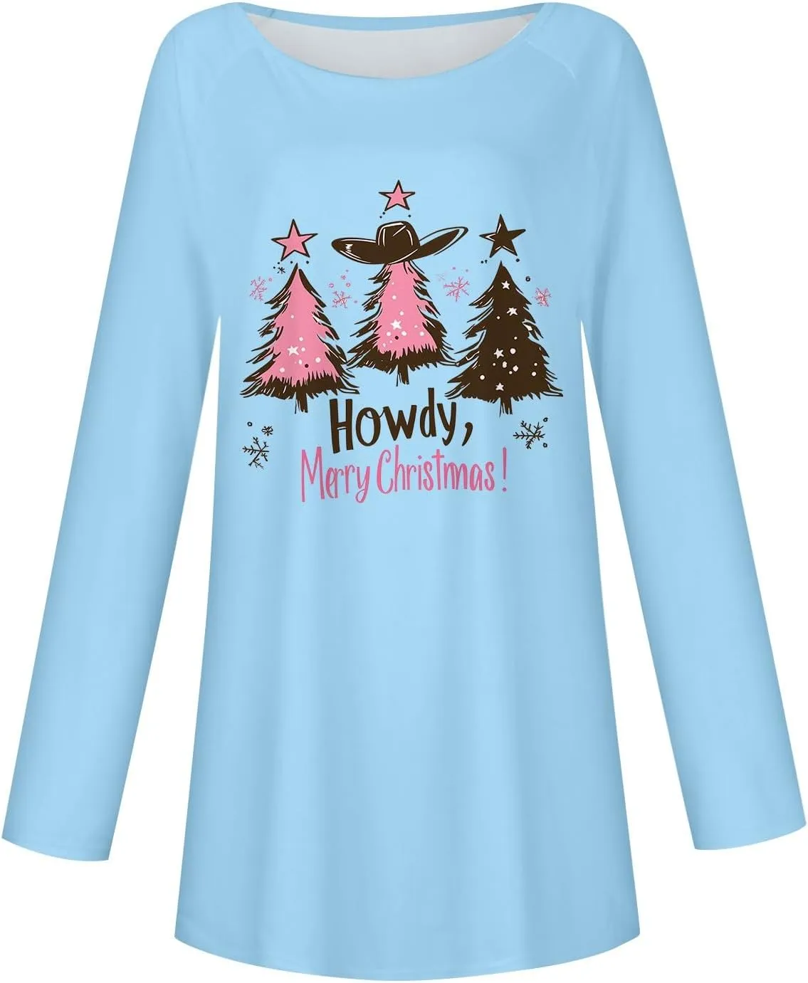 Christmas Sweatshirt for Women 2024 Funny Plus Size Print Sweatshirts Crewneck Long Sleeve Xmas Holiday Vacation Tops