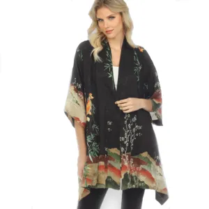 Citron Koi Design Silk Kimono - 0917-EKD