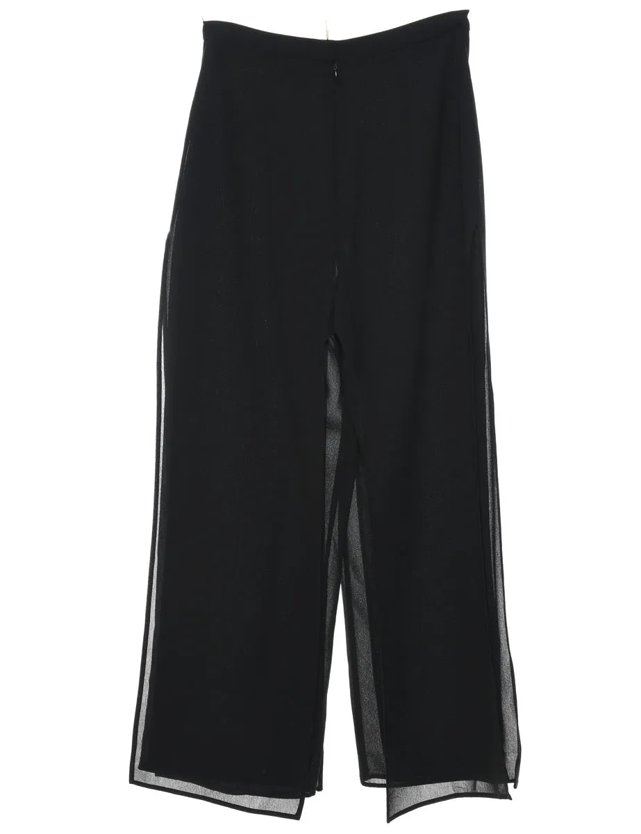 Classic Black Casual Trousers - W28 L2