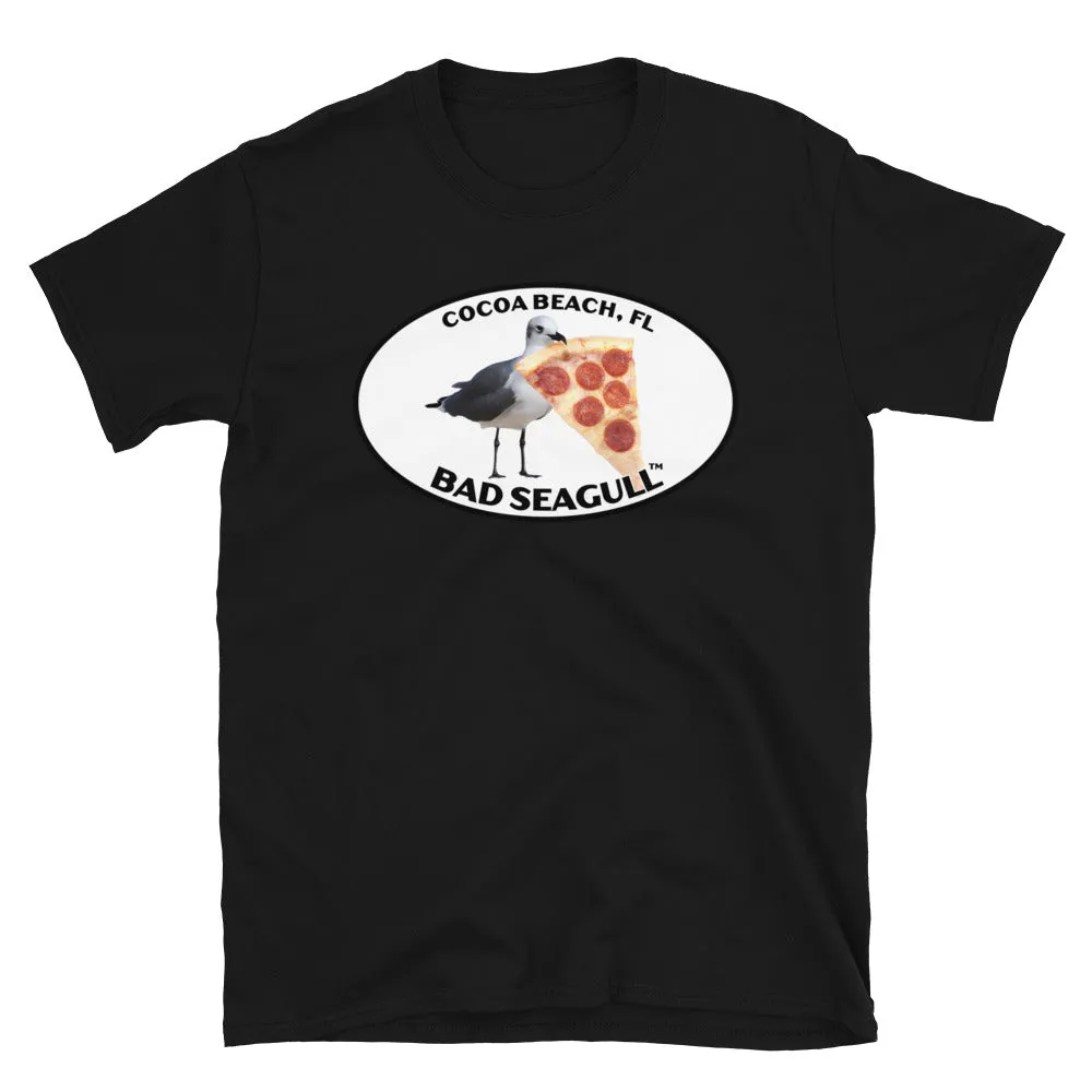Cocoa Beach Bad Seagull with Pizza Tee