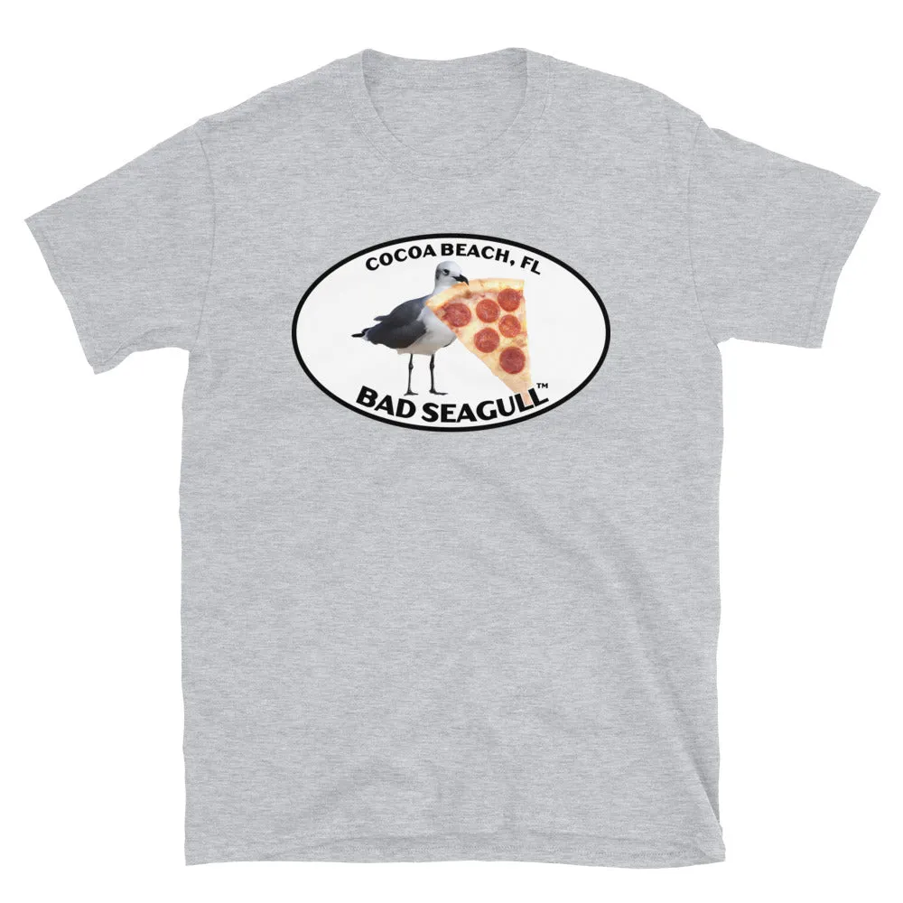 Cocoa Beach Bad Seagull with Pizza Tee