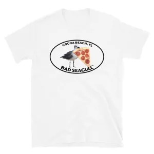Cocoa Beach Bad Seagull with Pizza Tee