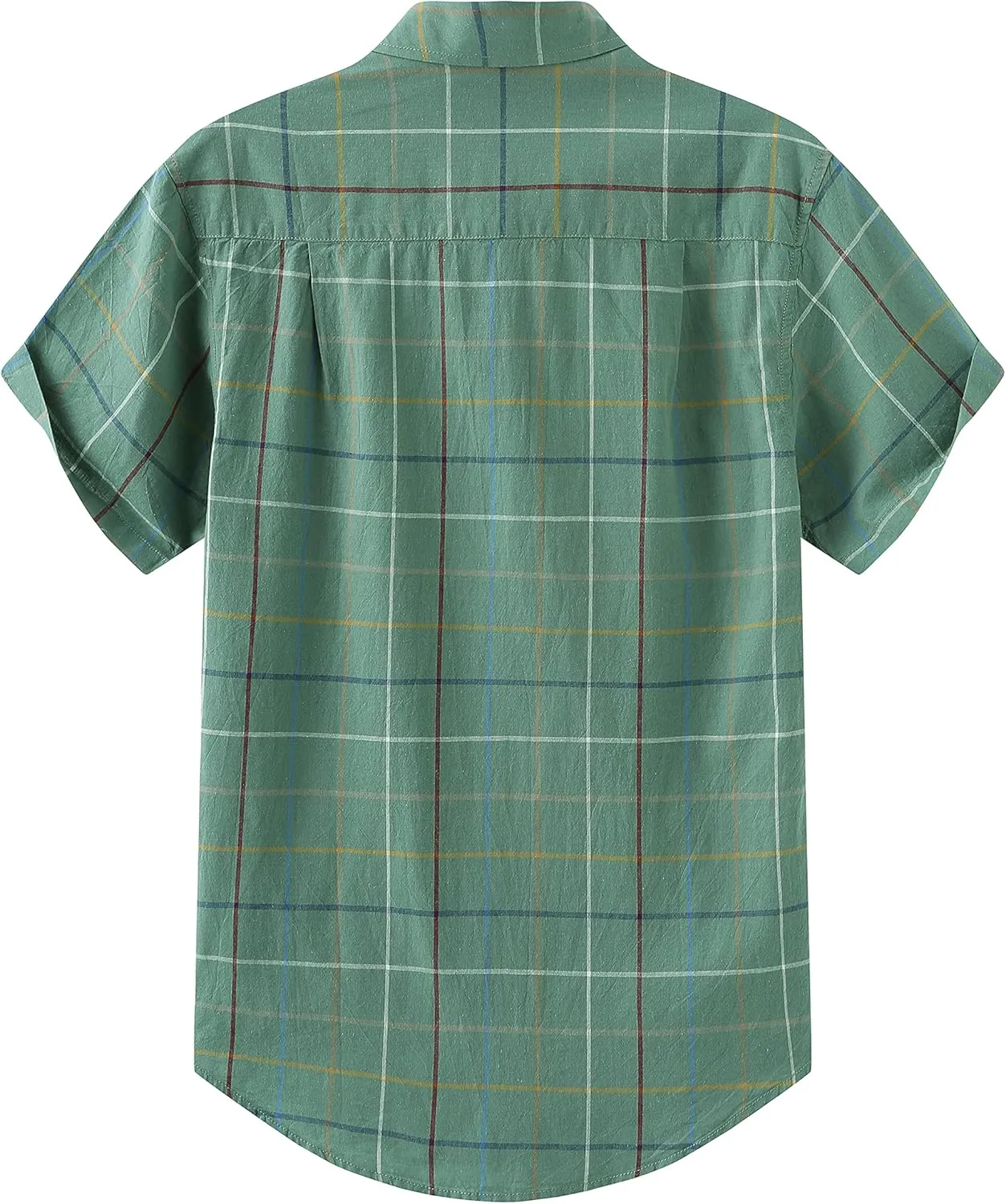 COEVALS CLUB Men's Casual Linen Cotton Button Down Spread Collar Short Sleeve Summer Beach Shirts