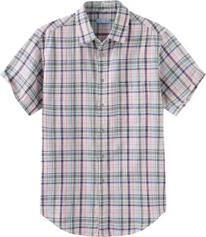 COEVALS CLUB Men's Casual Linen Cotton Button Down Spread Collar Short Sleeve Summer Beach Shirts