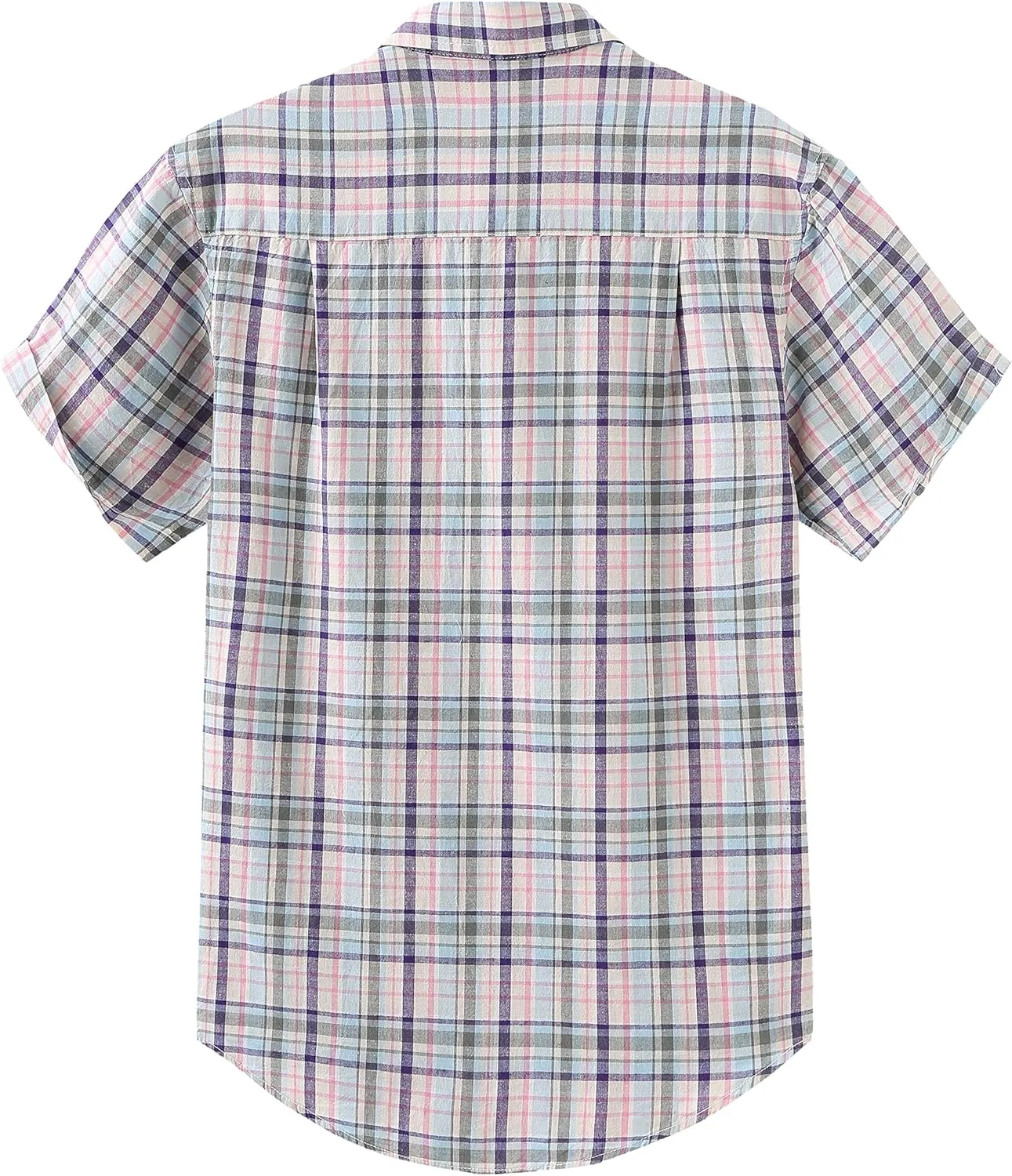 COEVALS CLUB Men's Casual Linen Cotton Button Down Spread Collar Short Sleeve Summer Beach Shirts
