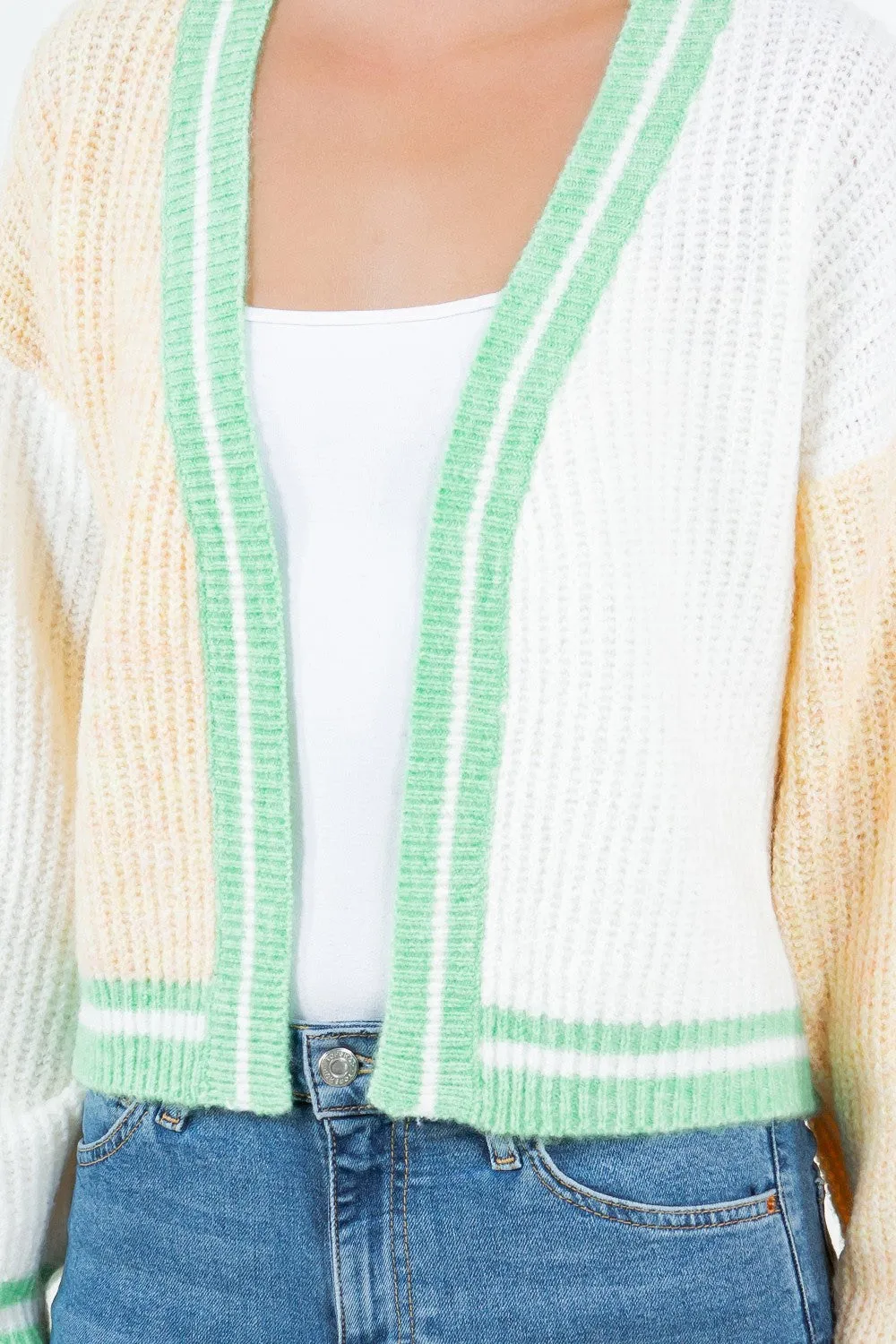 Color Block Cardigan