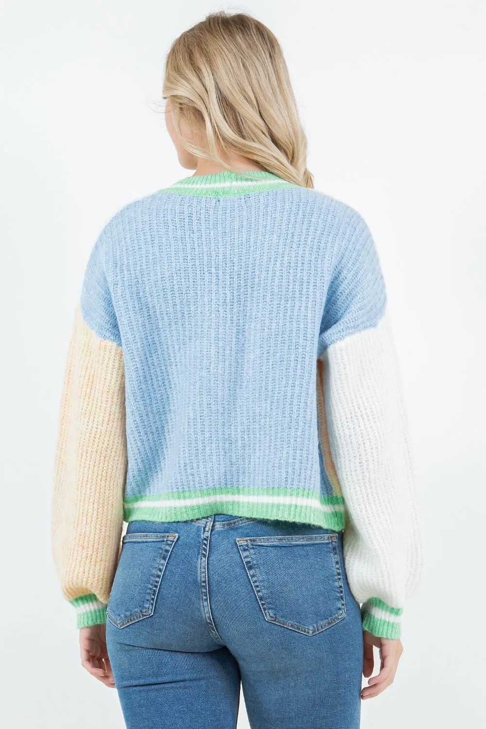 Color Block Cardigan