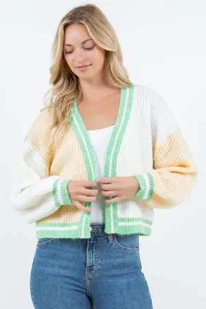 Color Block Cardigan