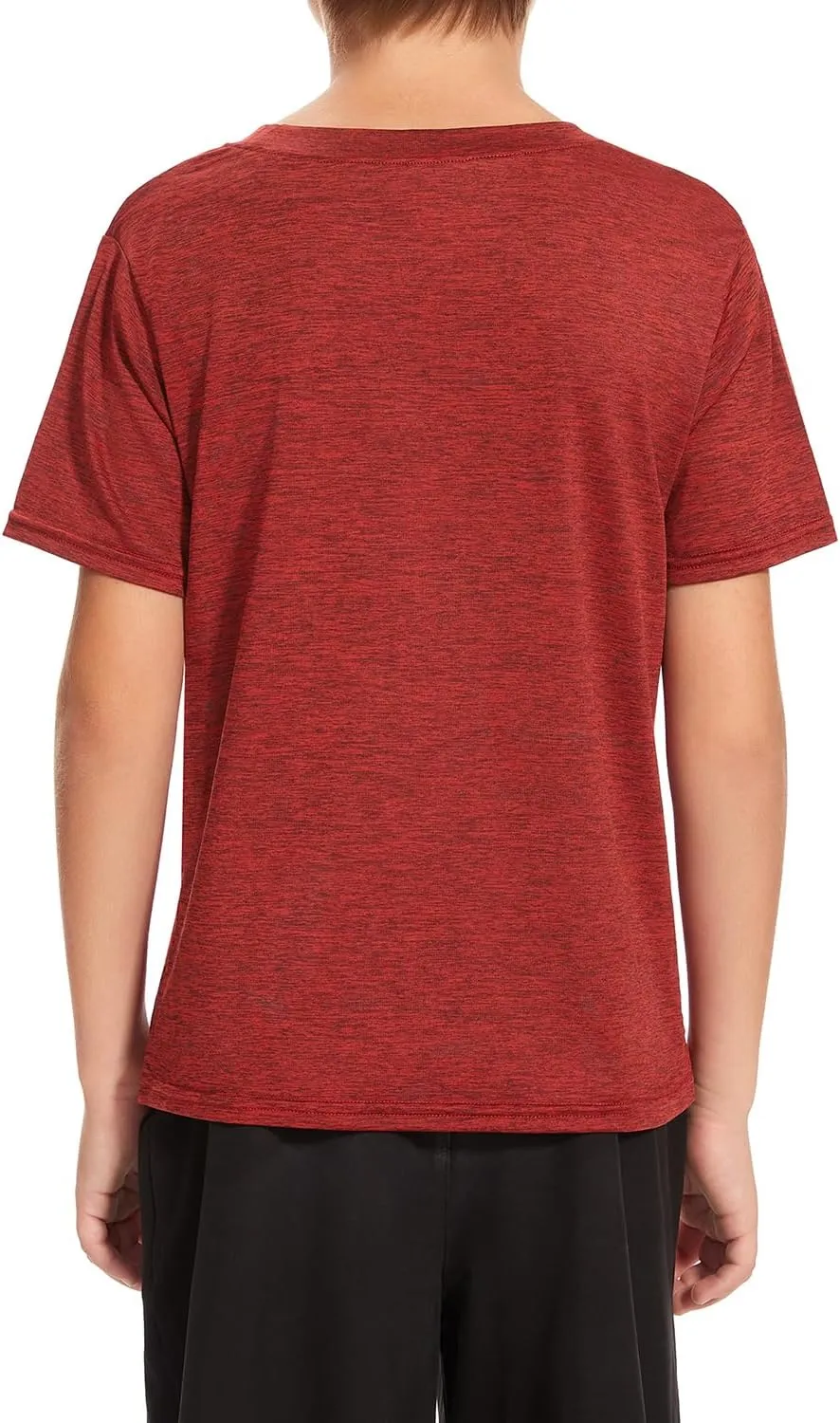 Cosy Pyro 5 Pack Boys Athletic Shirts Short Sleeve Tees Youth Dry-Fit Wicking Active Performance Tshirts for Kids