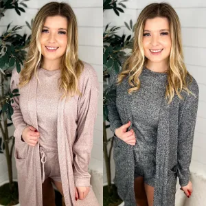 Cozy Days Ribbed Long Sleeve Avery Mae Cardigan - 2 colors!