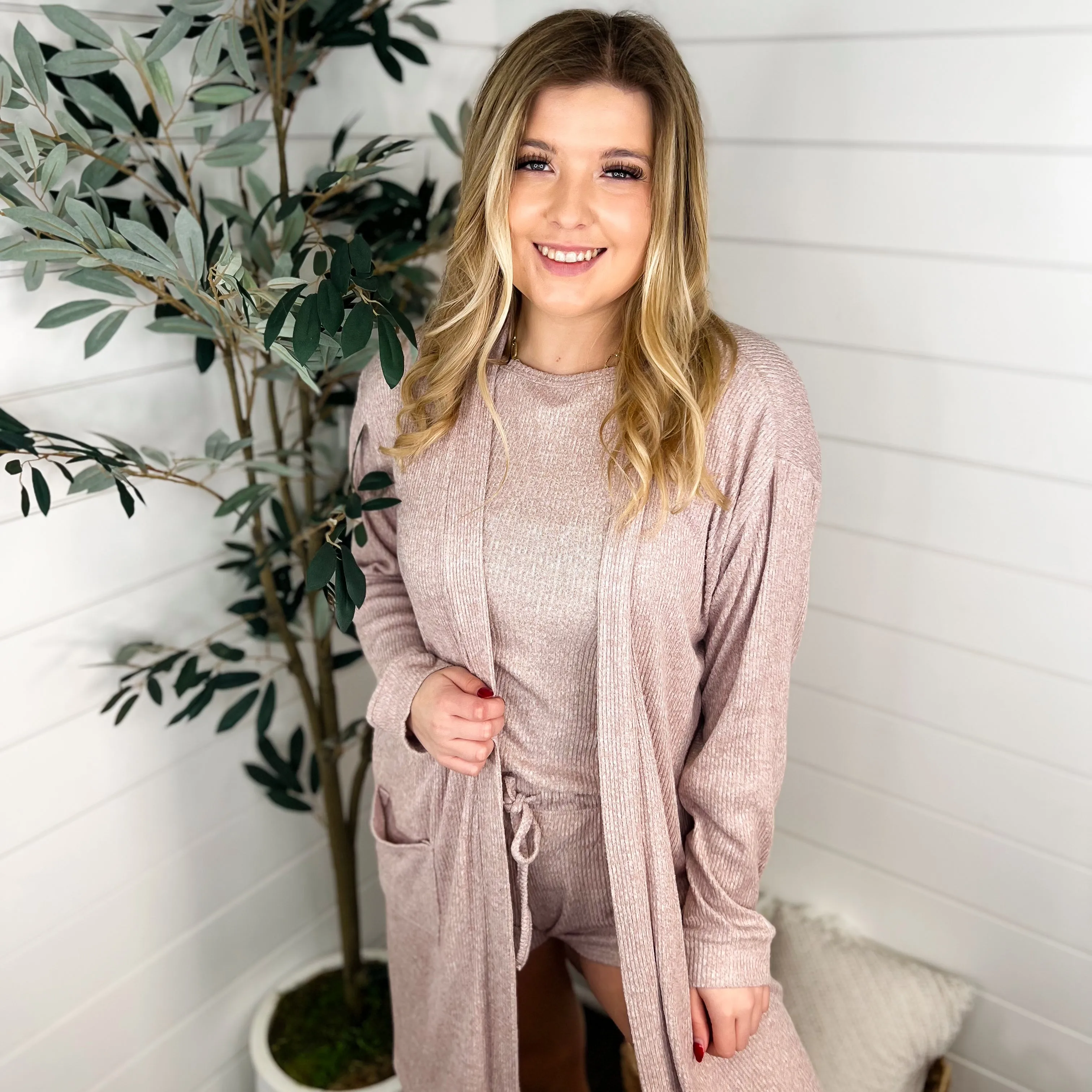 Cozy Days Ribbed Long Sleeve Avery Mae Cardigan - 2 colors!