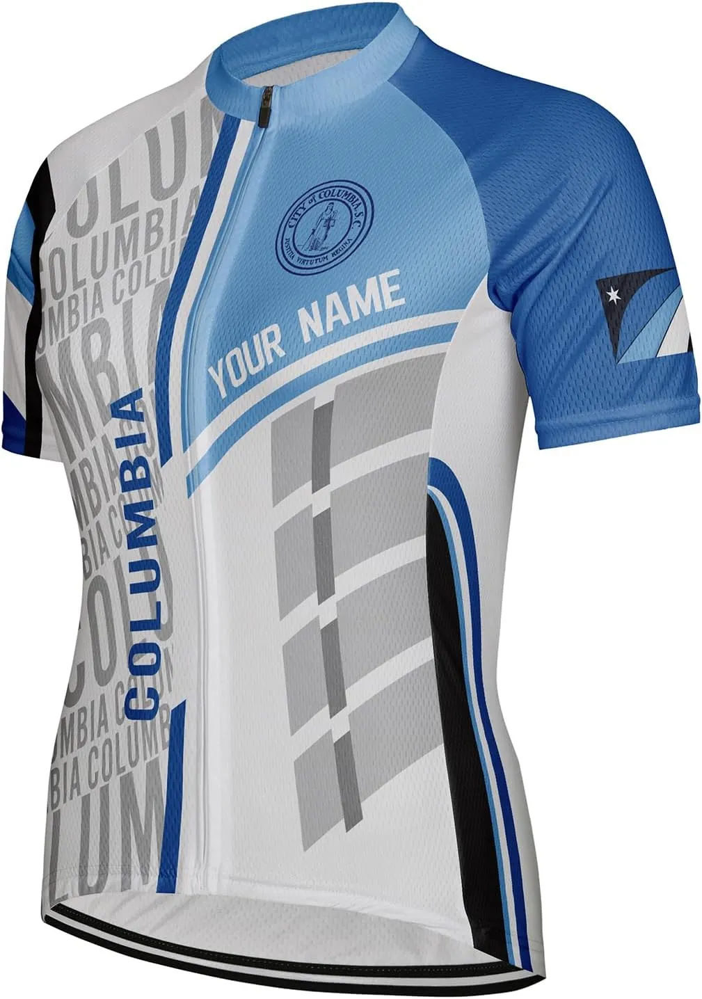 Customized Columbia Women Cycling Jersey Short Sleeve Quick Dry Shirts