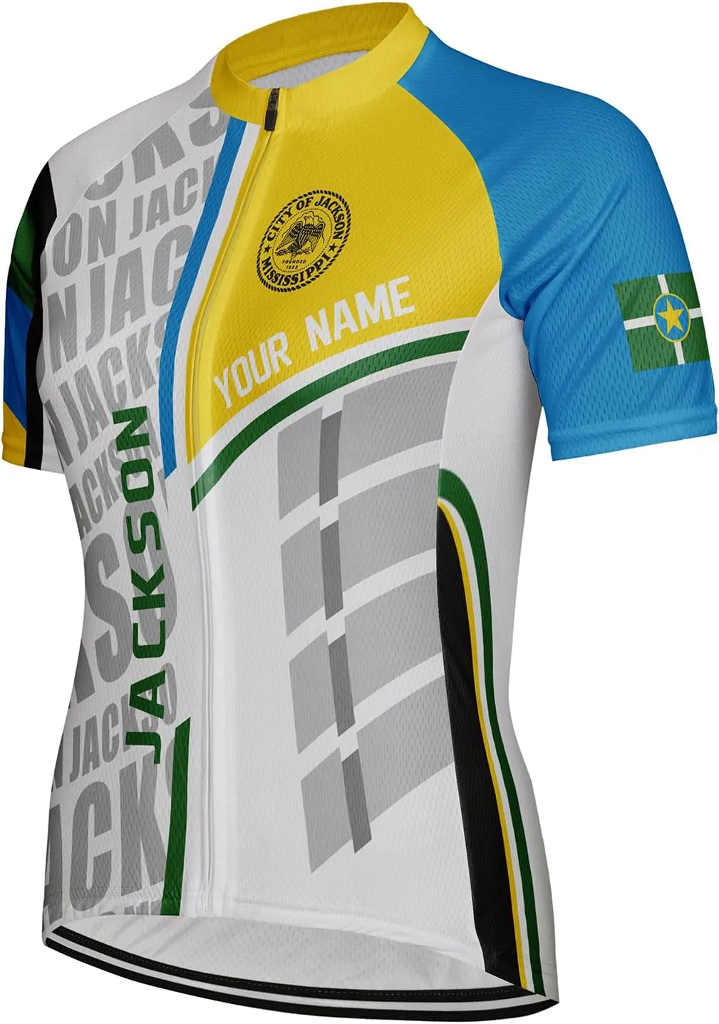 Customized Jackson Women Cycling Jersey Short Sleeve Quick Dry Shirts
