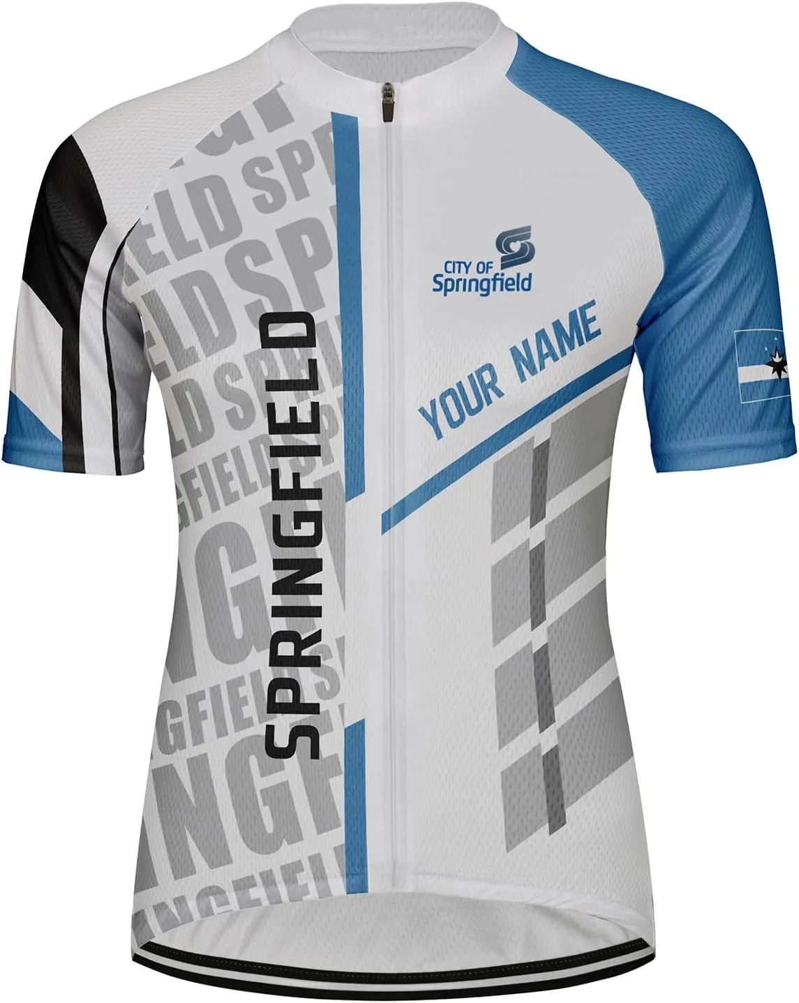 Customized Springfield Women Cycling Jersey Short Sleeve Quick Dry Shirts